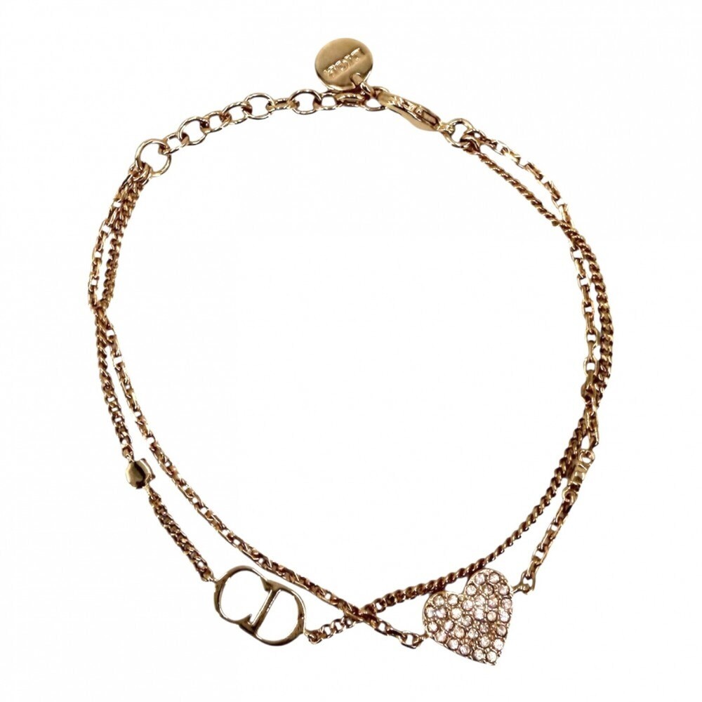 Christian Dior Dior Clair D Lune Double Strand Bracelet for Women, Heart Desi...